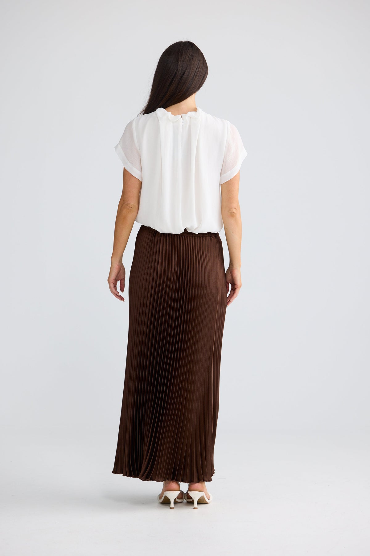 Alias Pleated Skirt | Chocolate