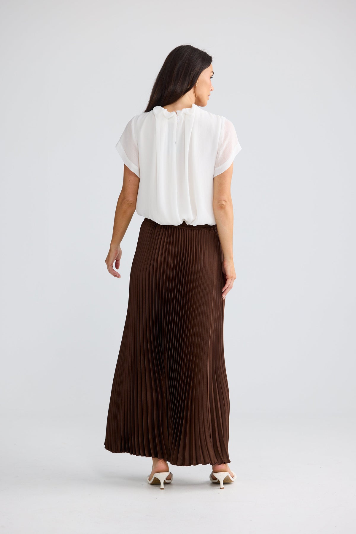 Alias Pleated Skirt | Chocolate