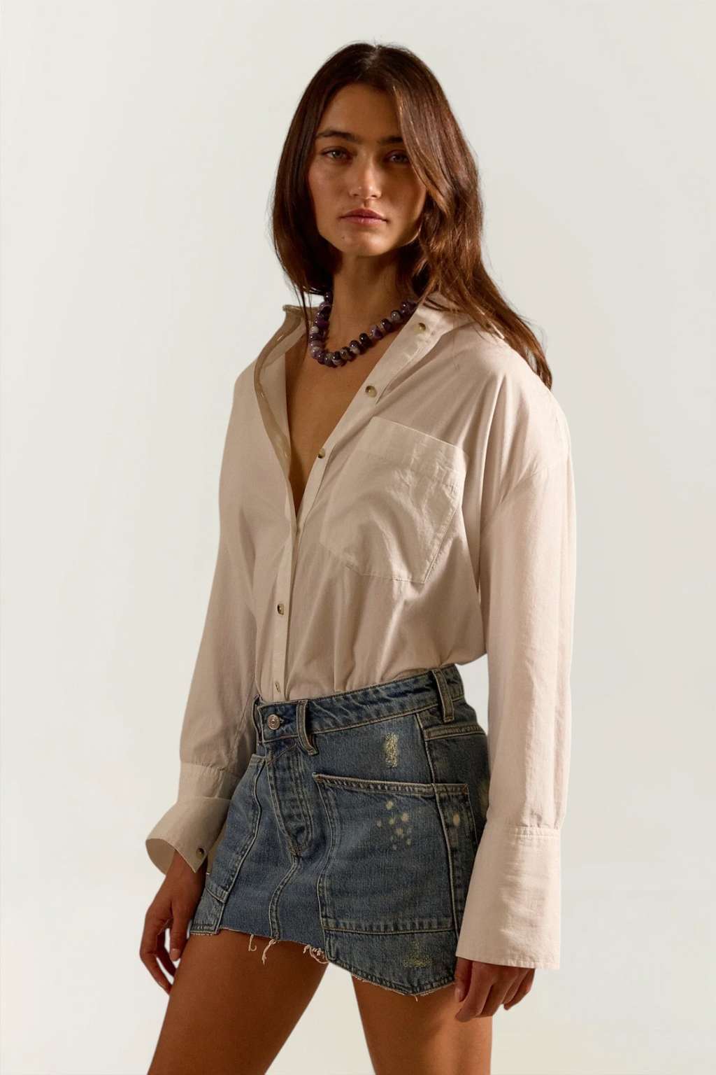Dolly Denim Mini Skirt | Truest Blue