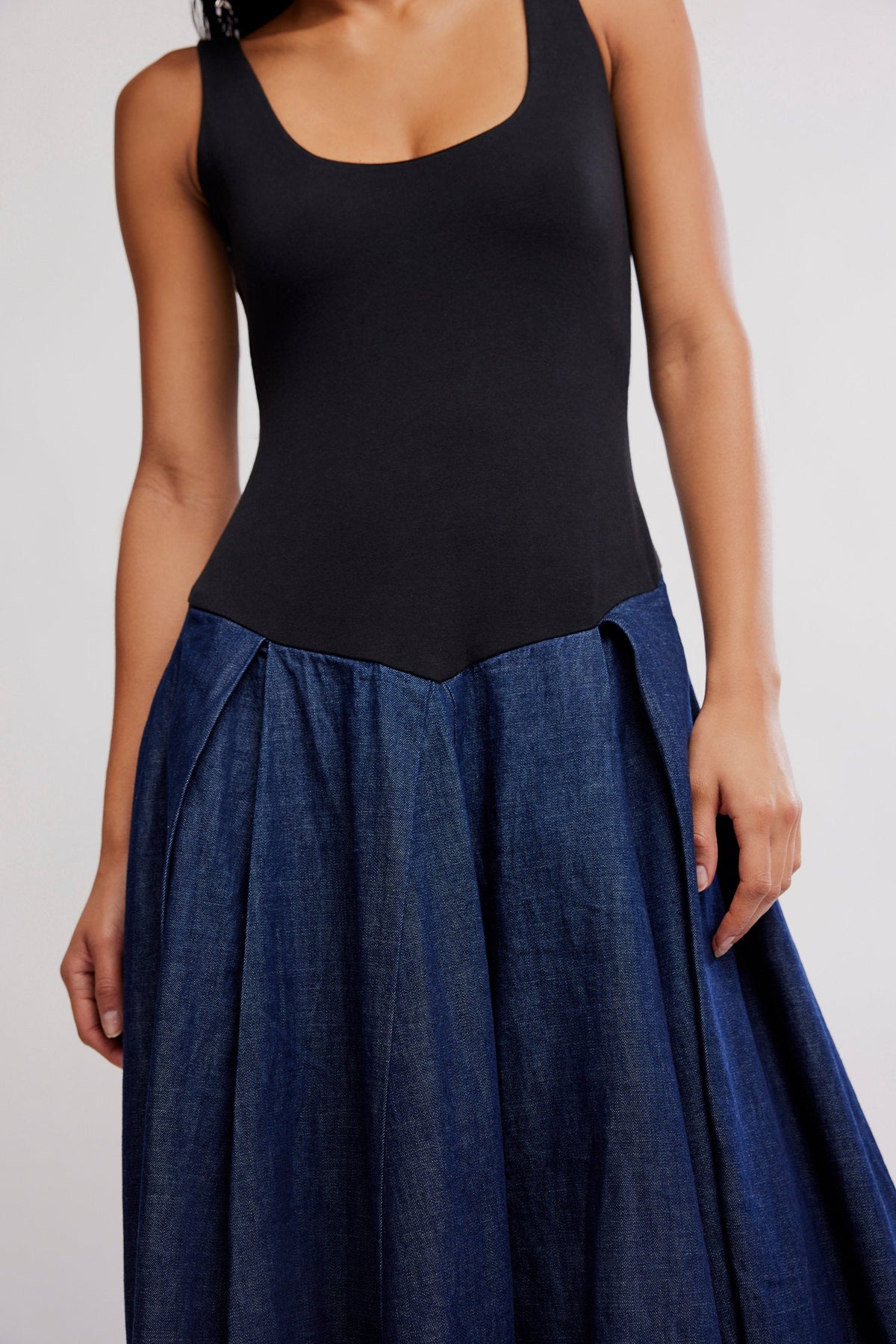 Elio Denim Midi Dress | Dark Combo