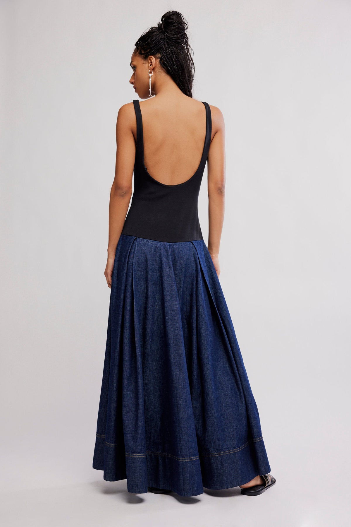 Elio Denim Midi Dress | Dark Combo