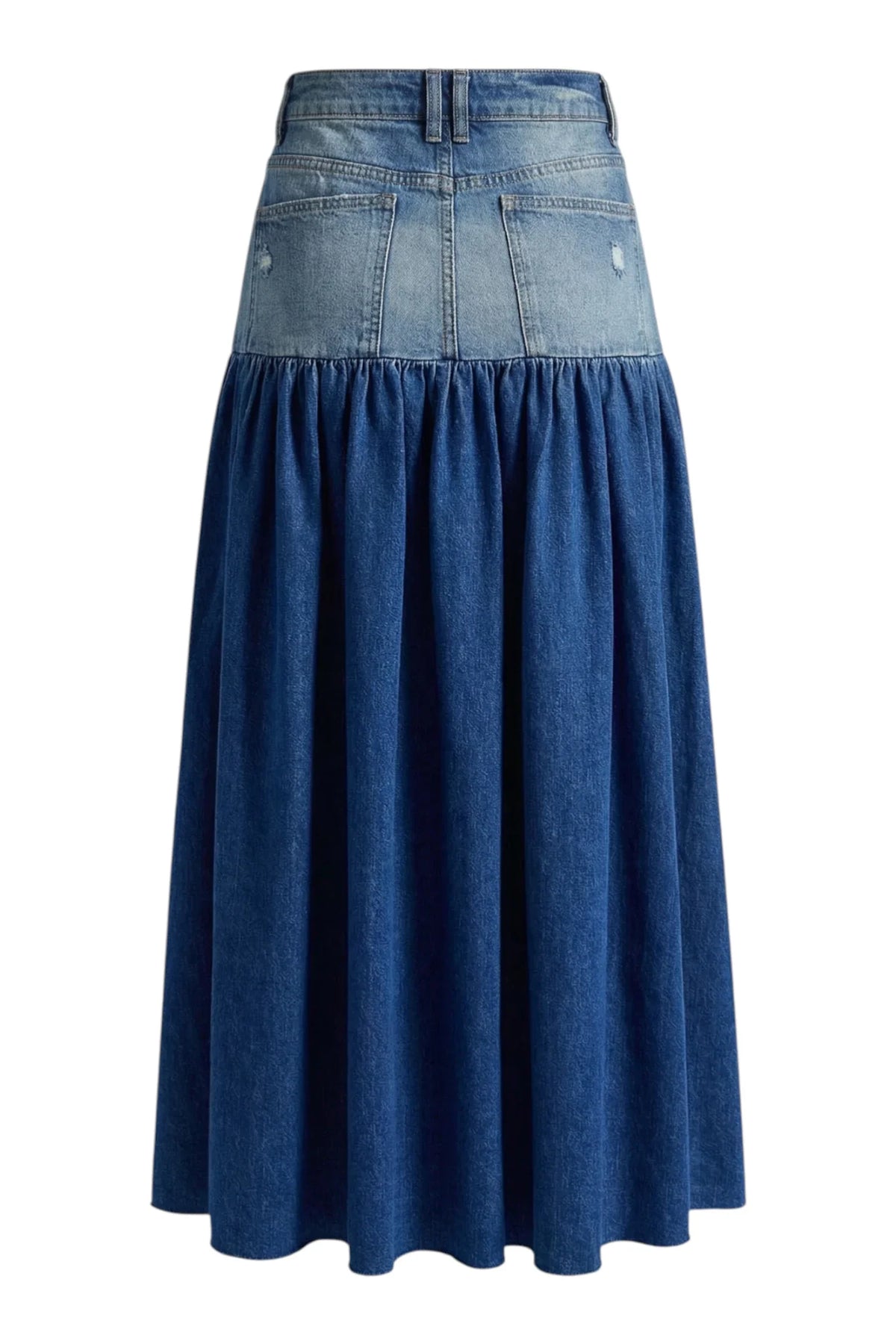 Good Company Mixed Denim Maxi Skirt