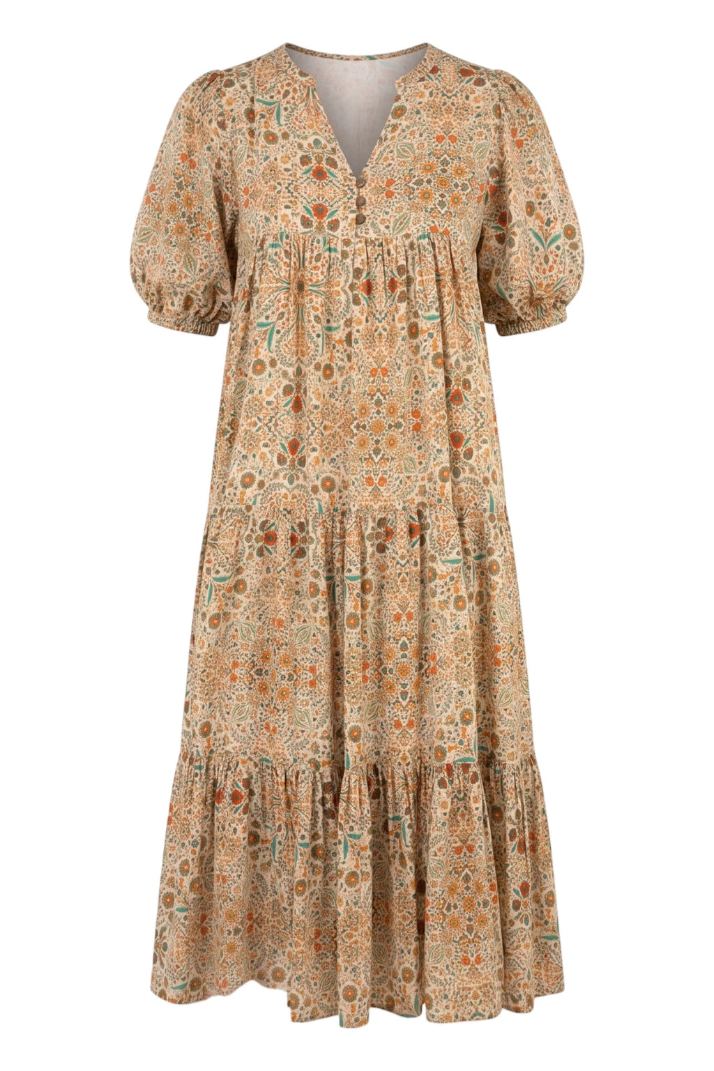 Yasmin Midi Dress | Almond Print
