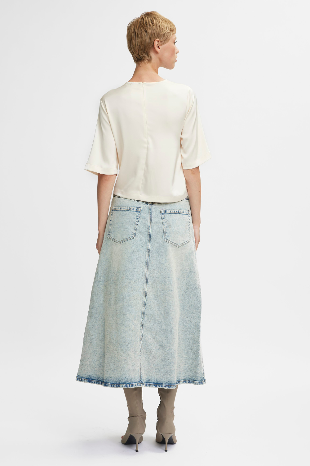 Manula Skirt | Light Blue Acid Wash