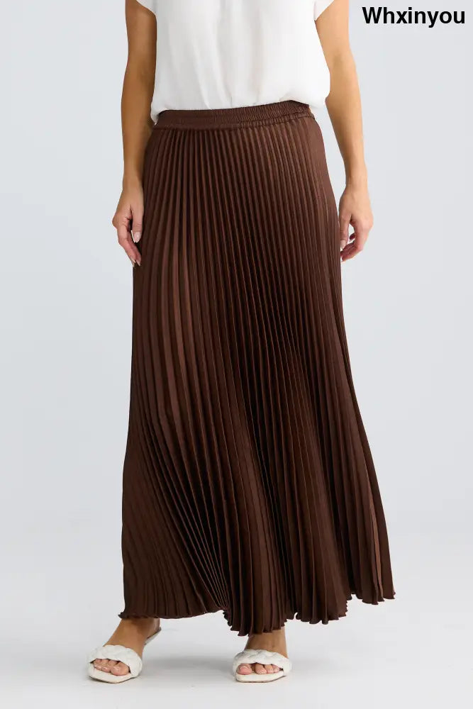 Alias Pleated Skirt | Chocolate - Skirts