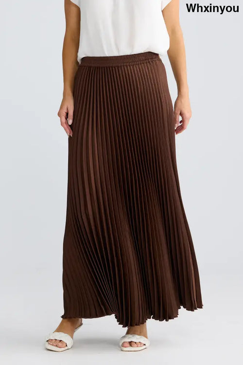 Alias Pleated Skirt | Chocolate - Skirts