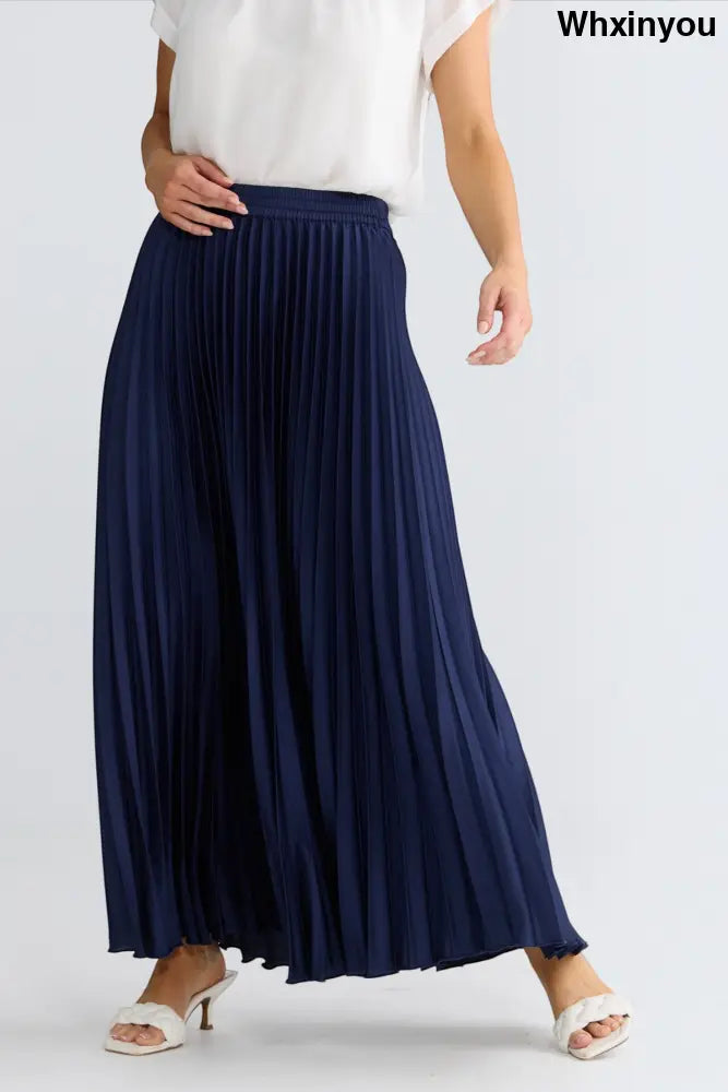 Alias Pleated Skirt | Navy - Skirts