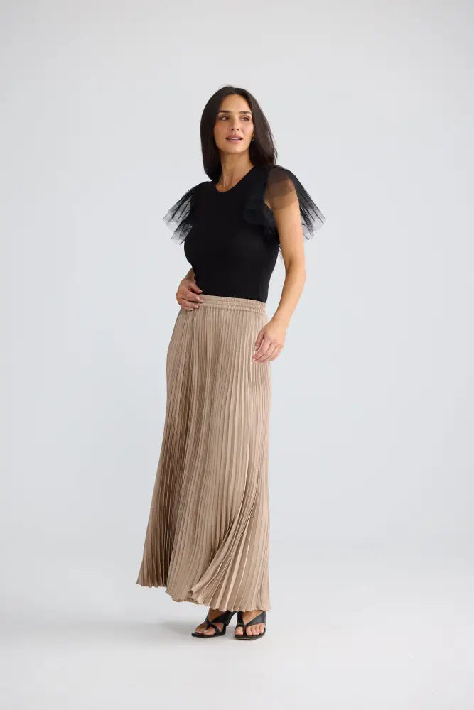 Alias Pleated Skirt | Sand - Skirts