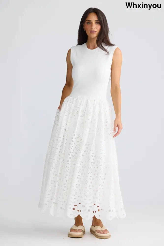 Daphne Dress | White - Dresses