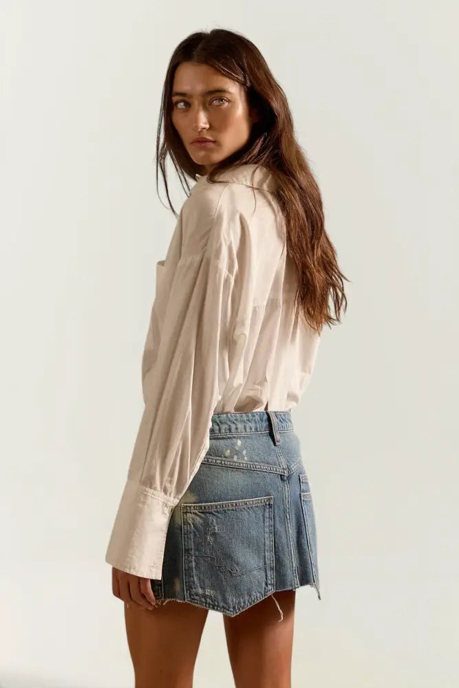 Dolly Denim Mini Skirt | Truest Blue - Skirts