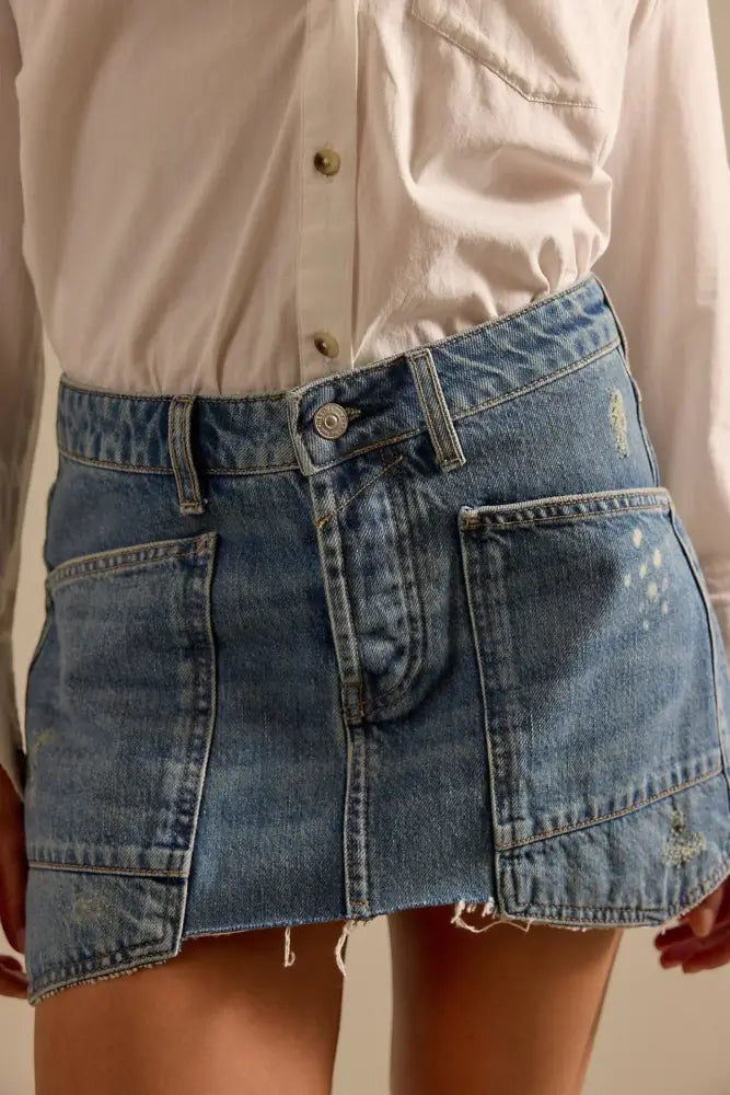 Dolly Denim Mini Skirt | Truest Blue - Skirts