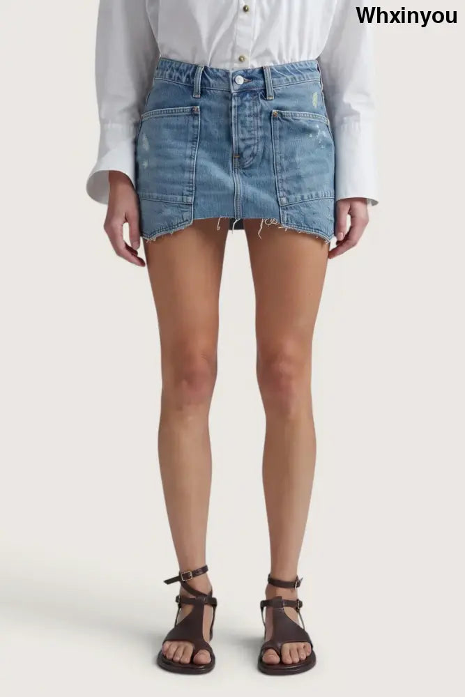 Dolly Denim Mini Skirt | Truest Blue - Skirts