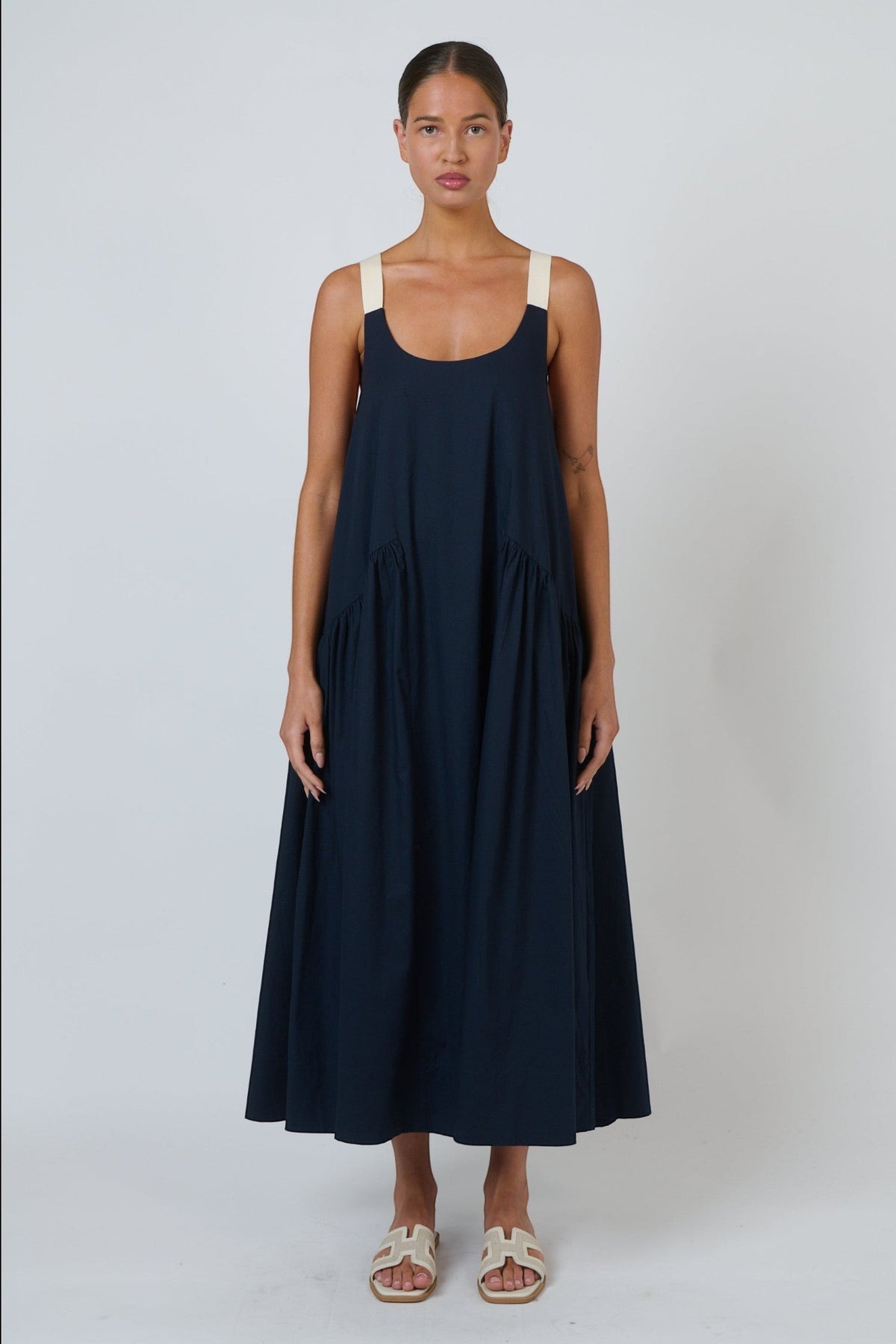 GA719 Buckle Strap Dress | Ink