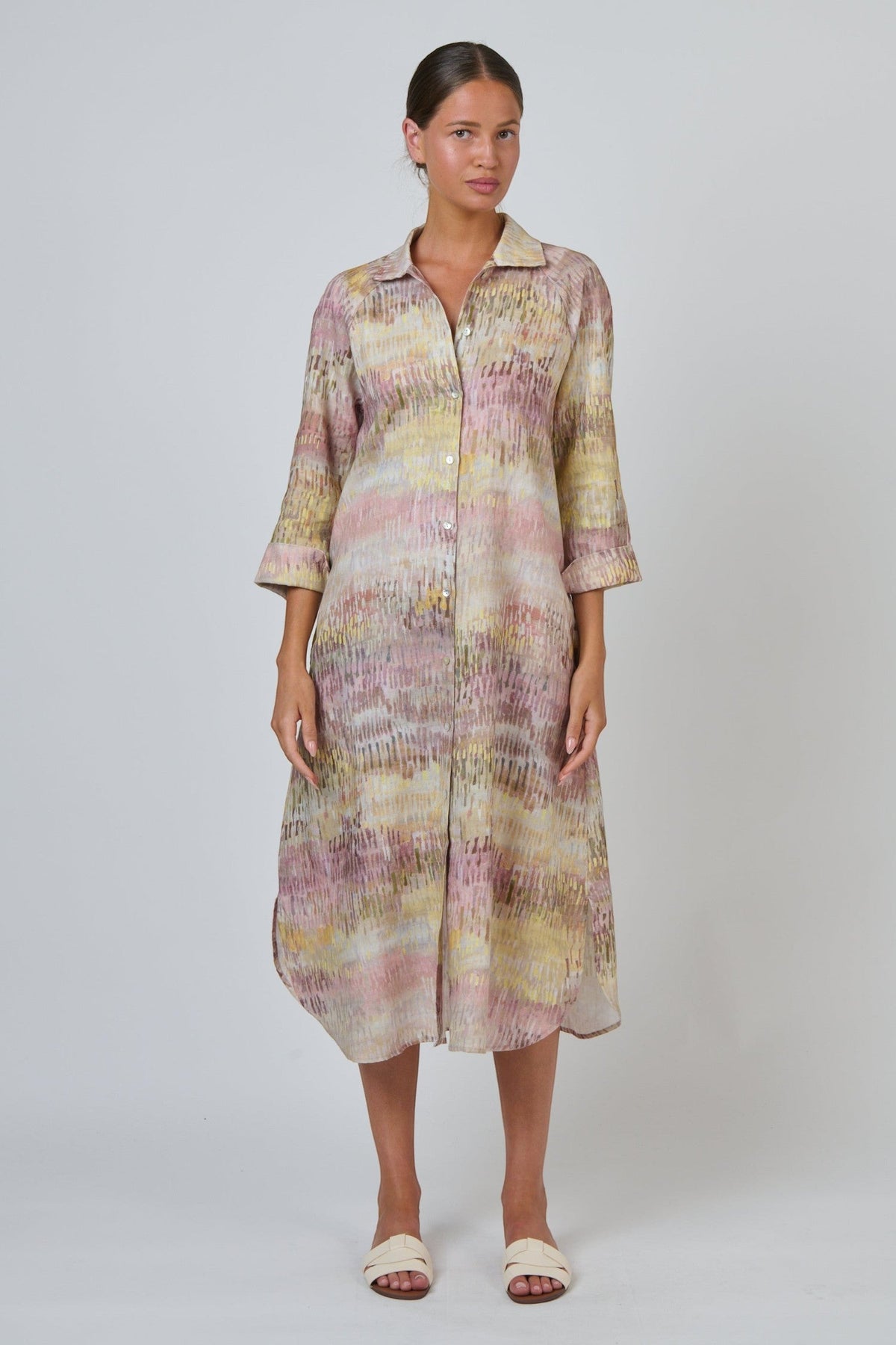 GA417 Midi Shirt Dress | Jardin