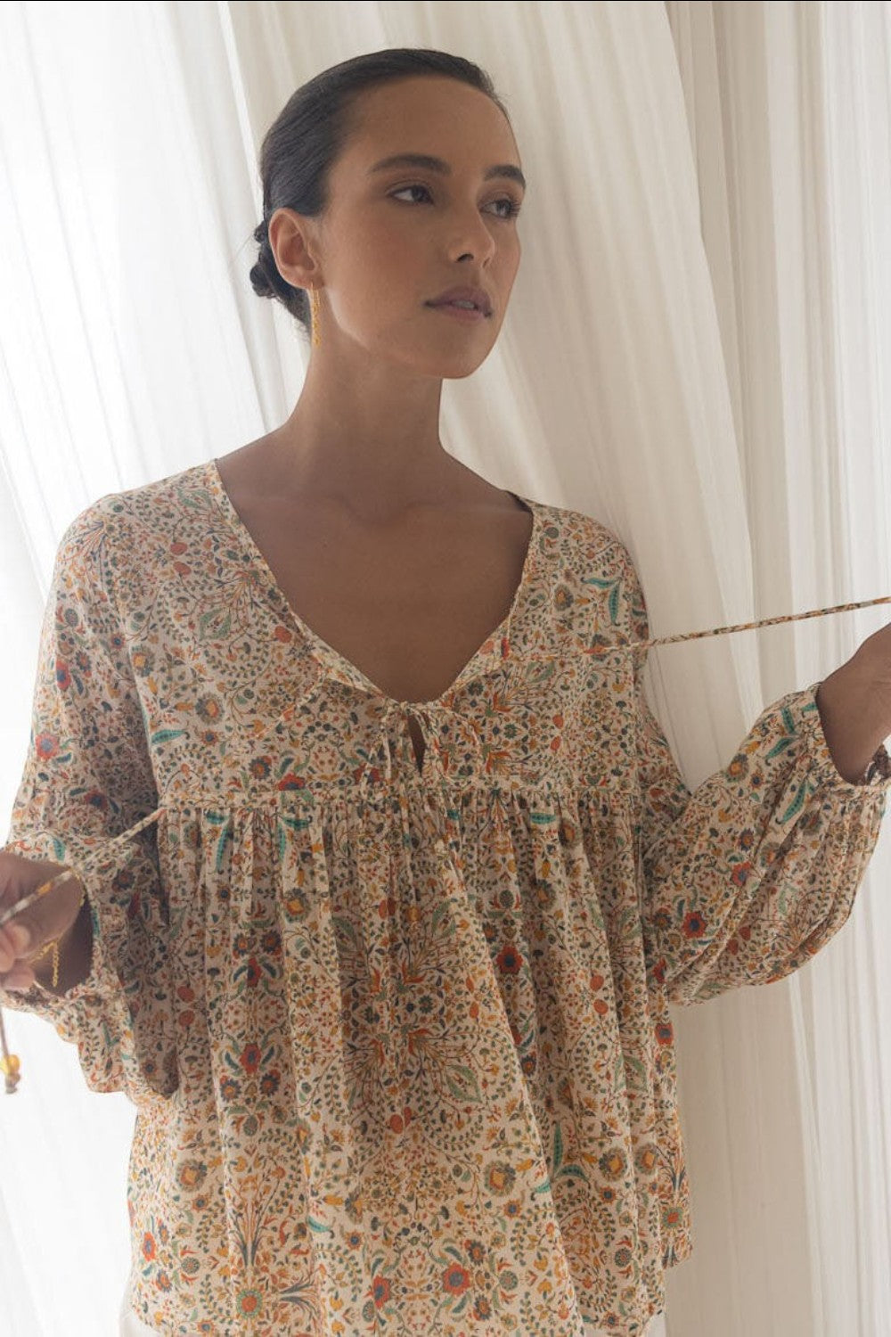 Yasmin Midi Dress | Almond Print