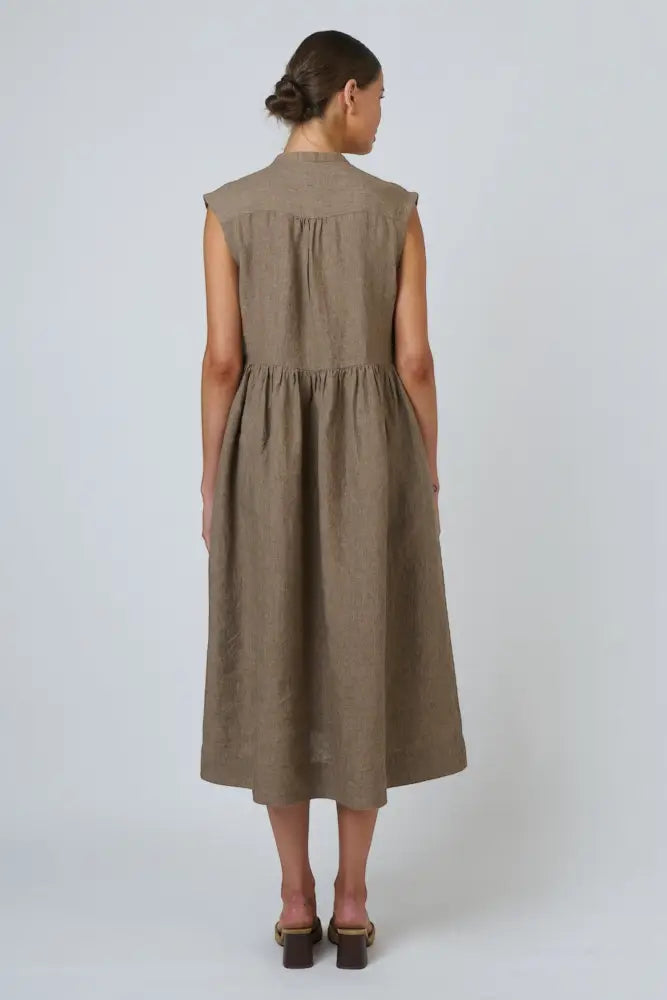 GA606 Drop Waist Midi Dress | Agate - Dresses