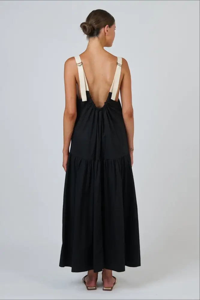 GA719 Buckle Strap Dress | Black - Dresses