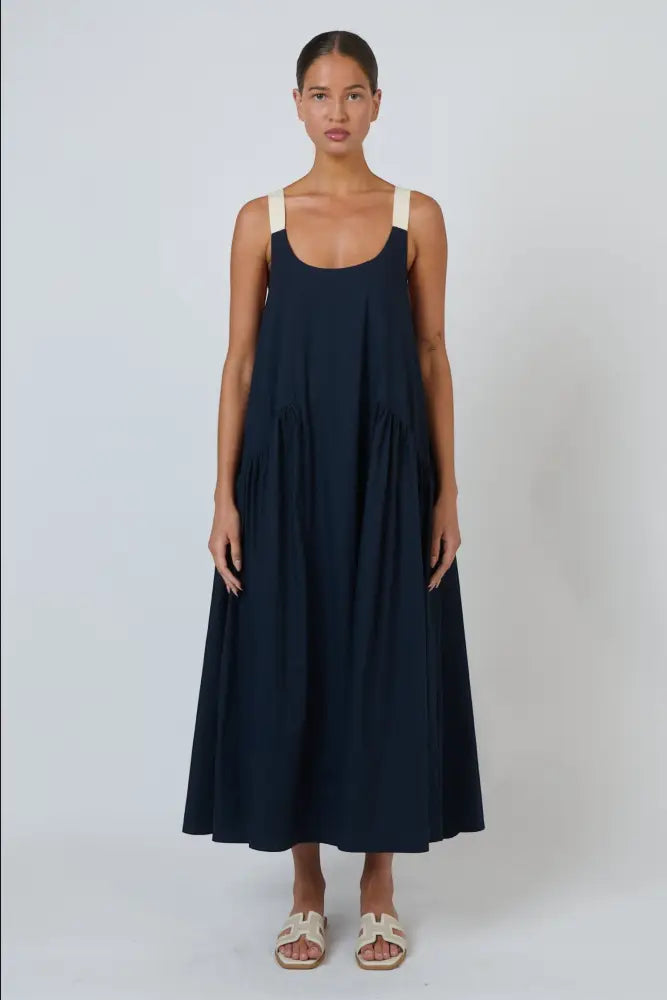 GA719 Buckle Strap Dress | Ink - Dresses