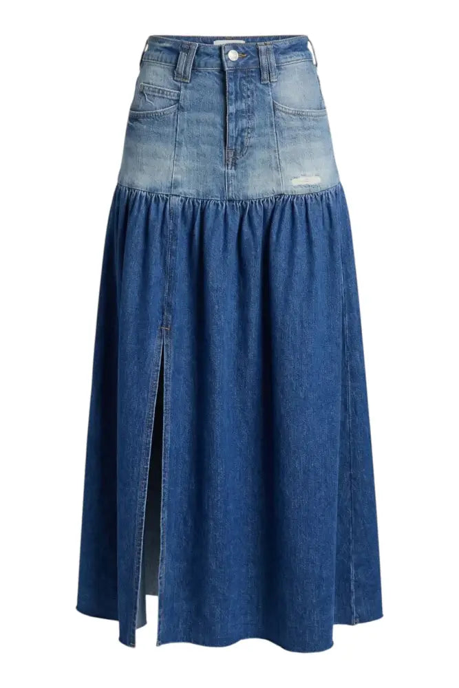 Good Company Mixed Denim Maxi Skirt - 25 - Skirts