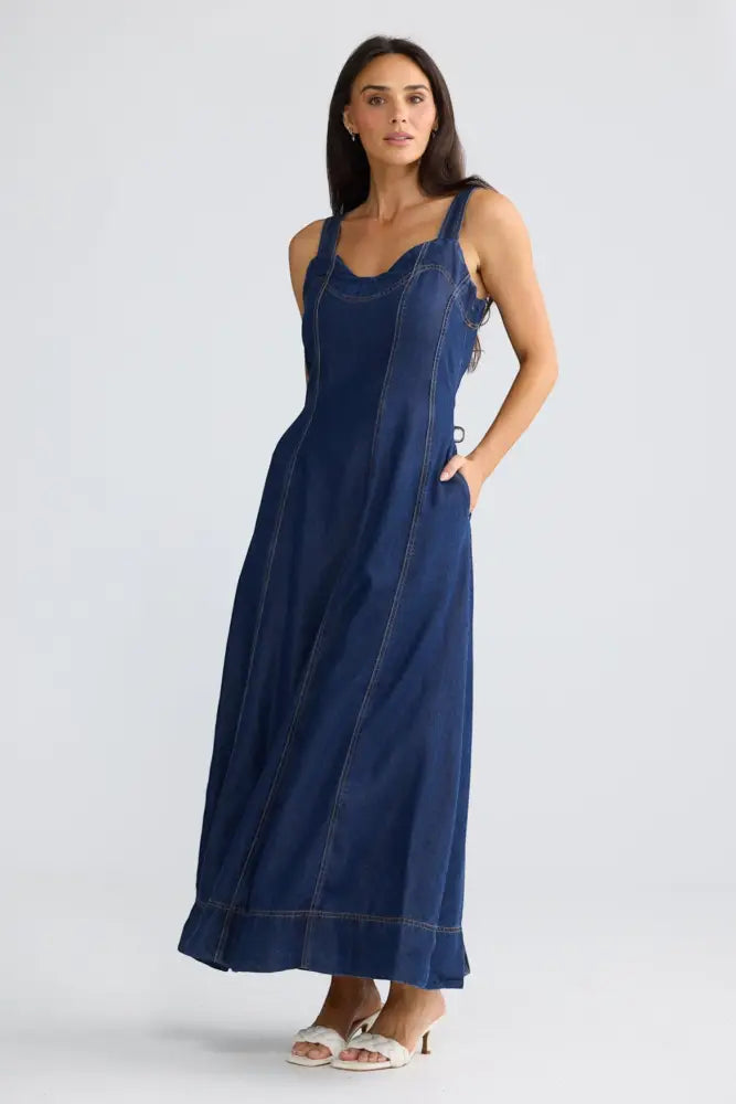 Heather Dress | Indigo - Dresses