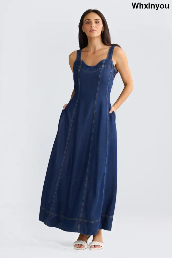 Heather Dress | Indigo - Dresses