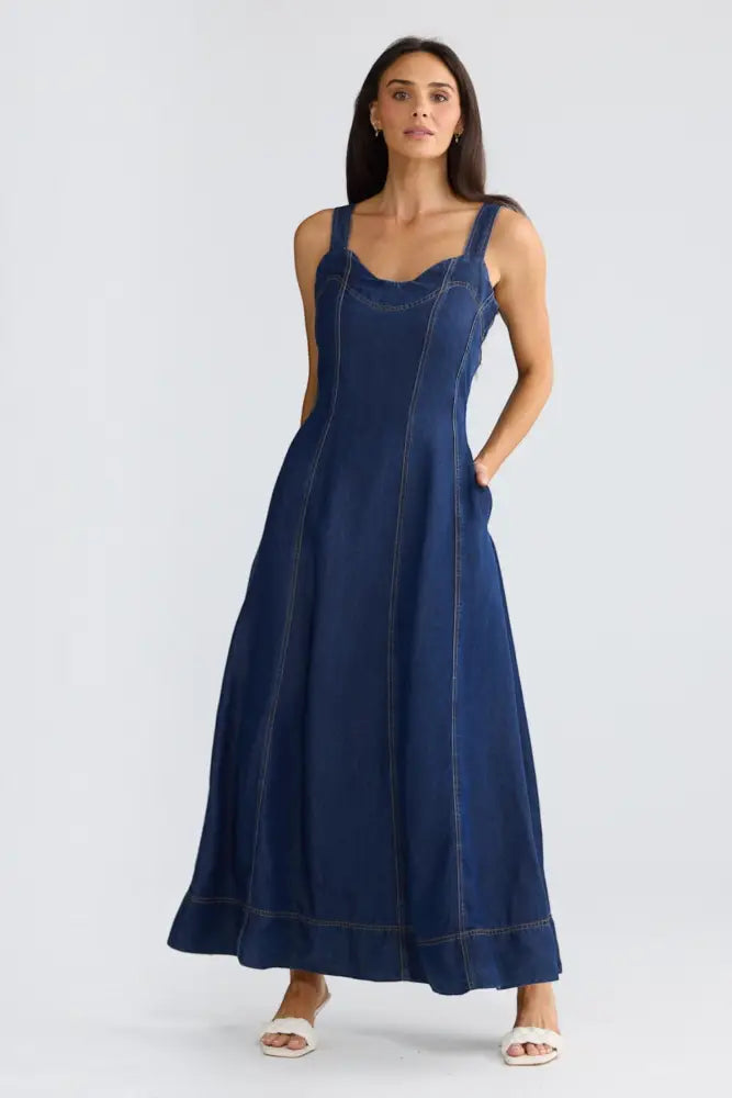 Heather Dress | Indigo - Dresses