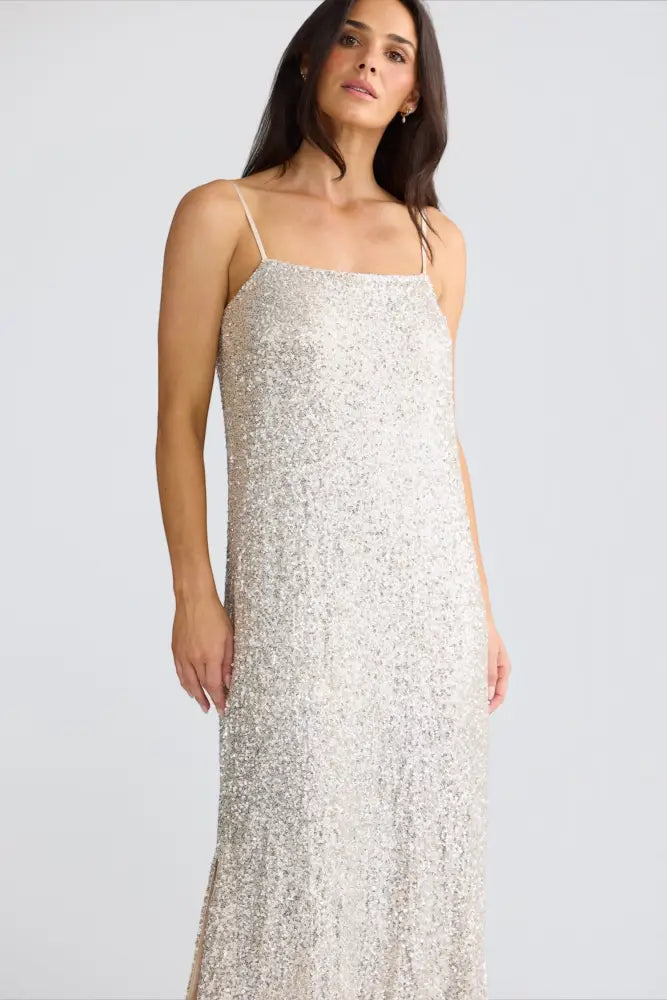 Jazzy Maxi Dress | Champagne - Dresses