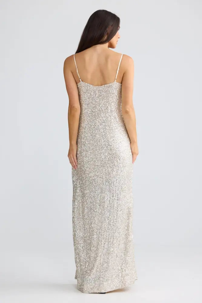 Jazzy Maxi Dress | Champagne - Dresses