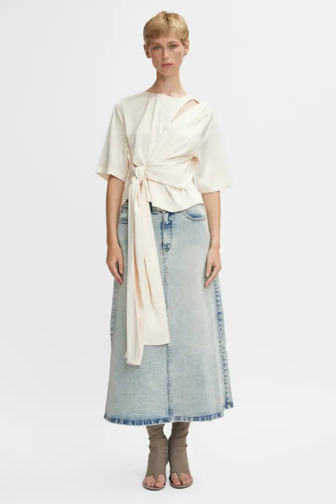 Manula Skirt | Light Blue Acid Wash - Skirts