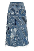 Patched Up Skirt | Vintage Denim - S - Skirts
