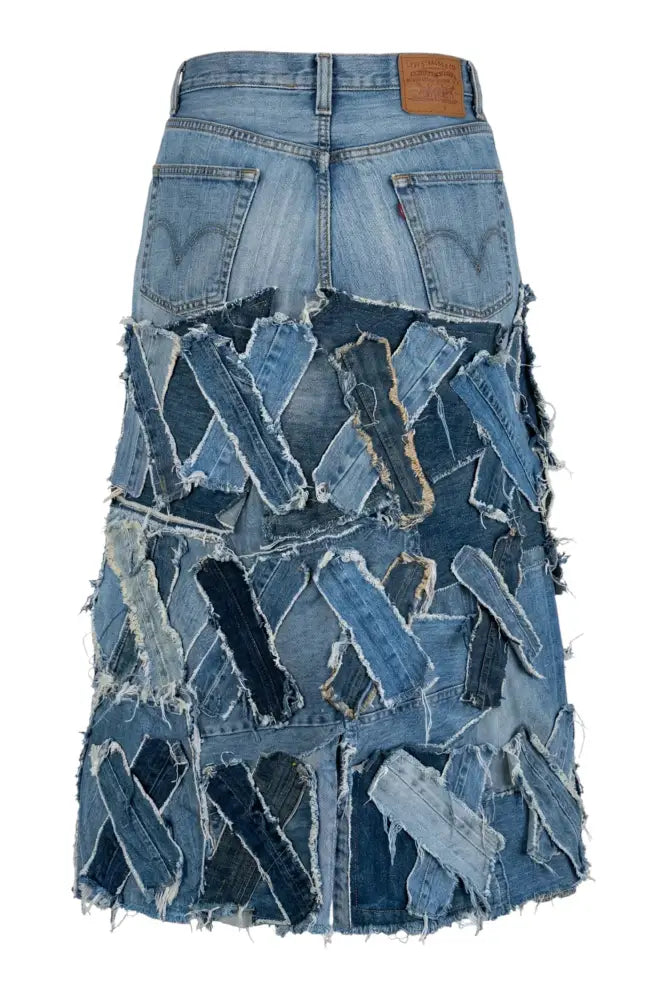 Patched Up Skirt | Vintage Denim - Skirts