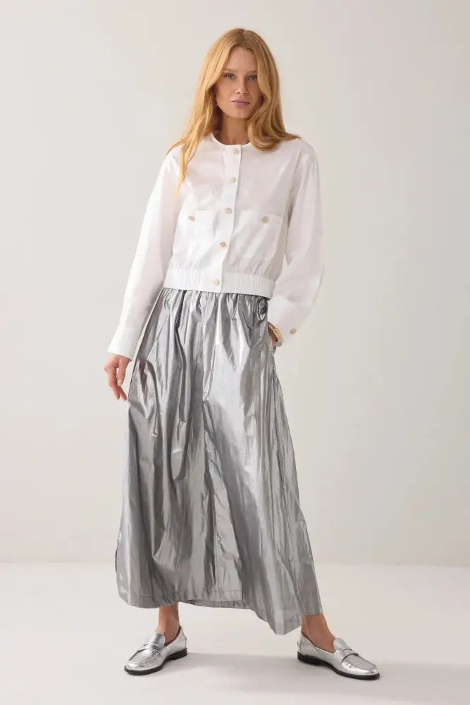Silver Skirt - Skirts