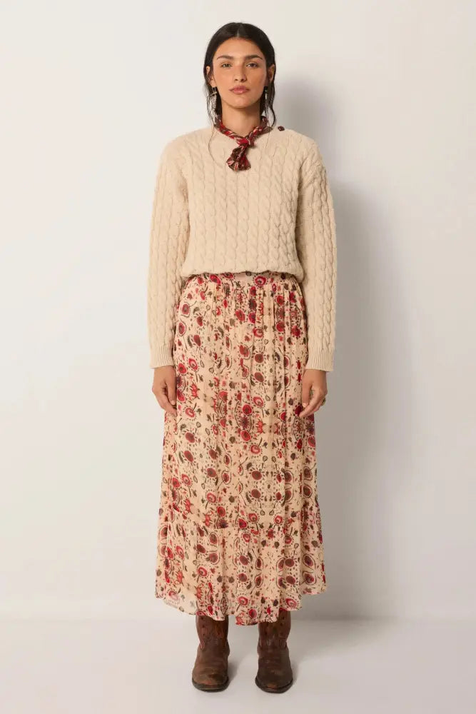Simone Skirt | Coquelicot Coquillage - Skirts