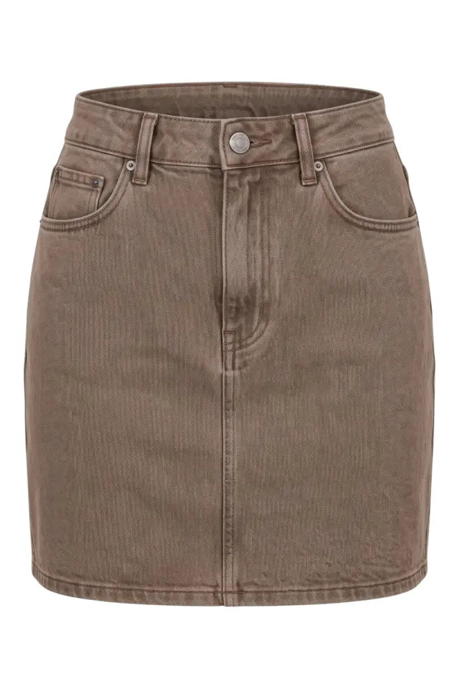 Stella Denim Mini Skirt | Mushrooom - 24 - Skirts